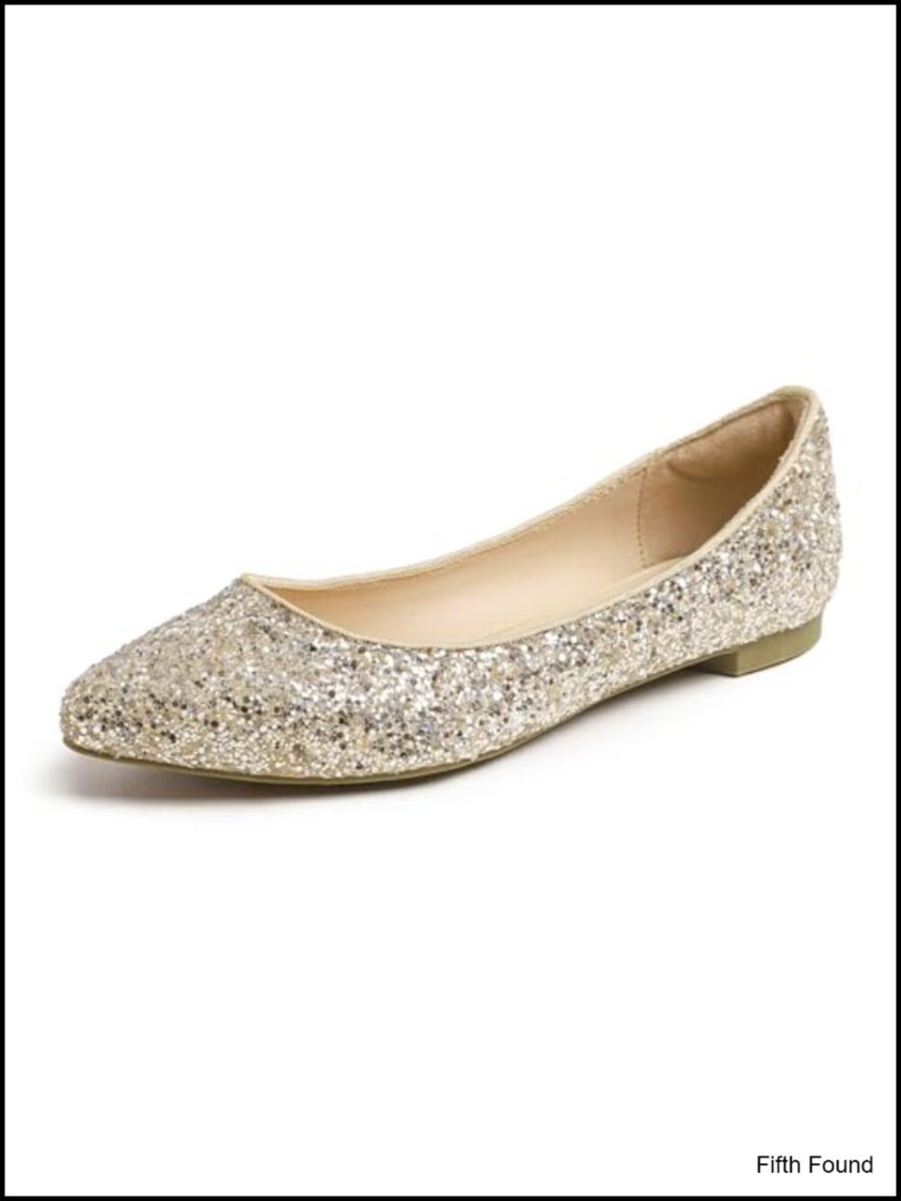Women's Pointed Toe Ballet Flats Memory Foam Cushion Slip On Vegan Leather